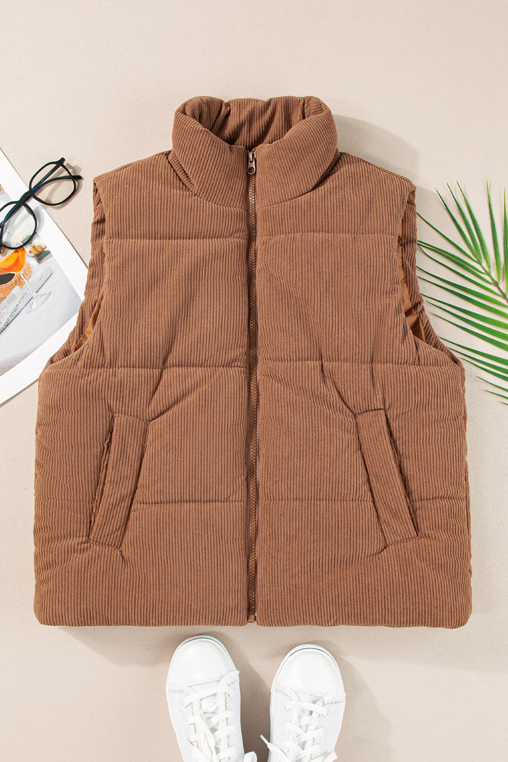 Corduroy Puffer Vest LT