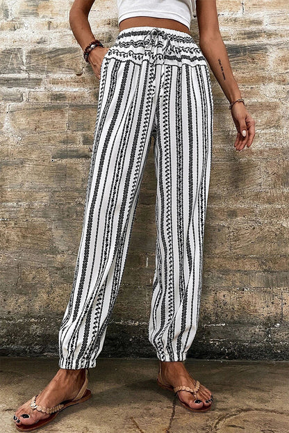 Black Boho Casual Pants LT