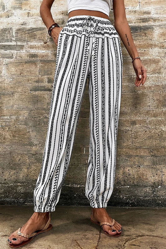Black Boho Casual Pants LT