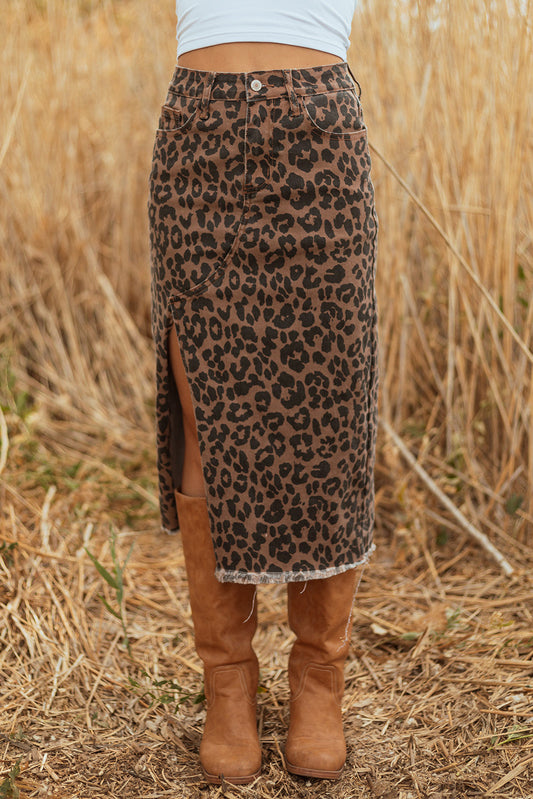 Leopard Midi Skirt RTS