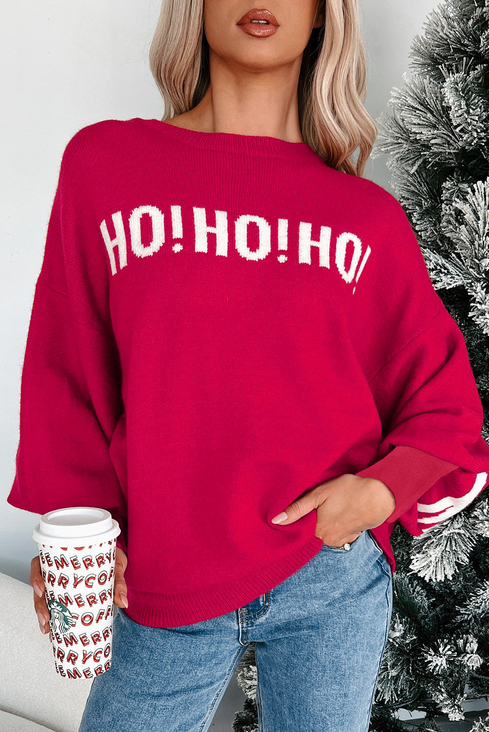Ho Ho Ho Merry Loose Sweater RTS