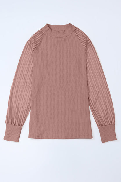 Pink Mesh Ribbed Top RTS