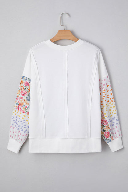 White Floral High Low Top LT