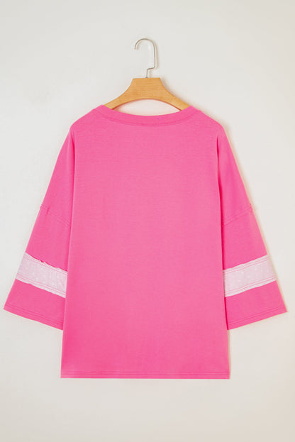 Pink Star Plus Size Loose Top LT