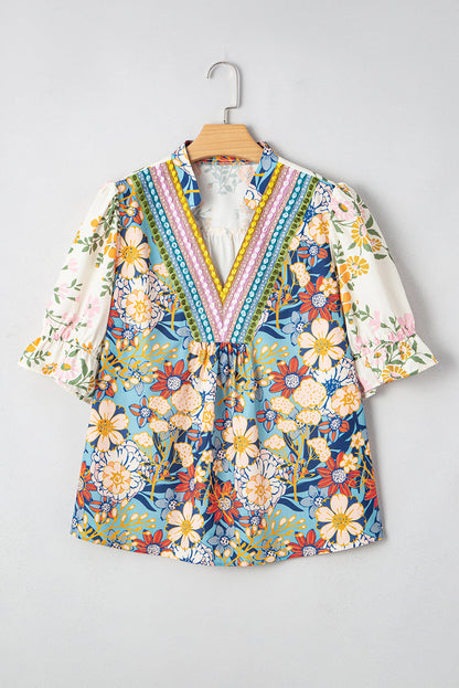 Multicolor Woven Plus Size Blouse LT