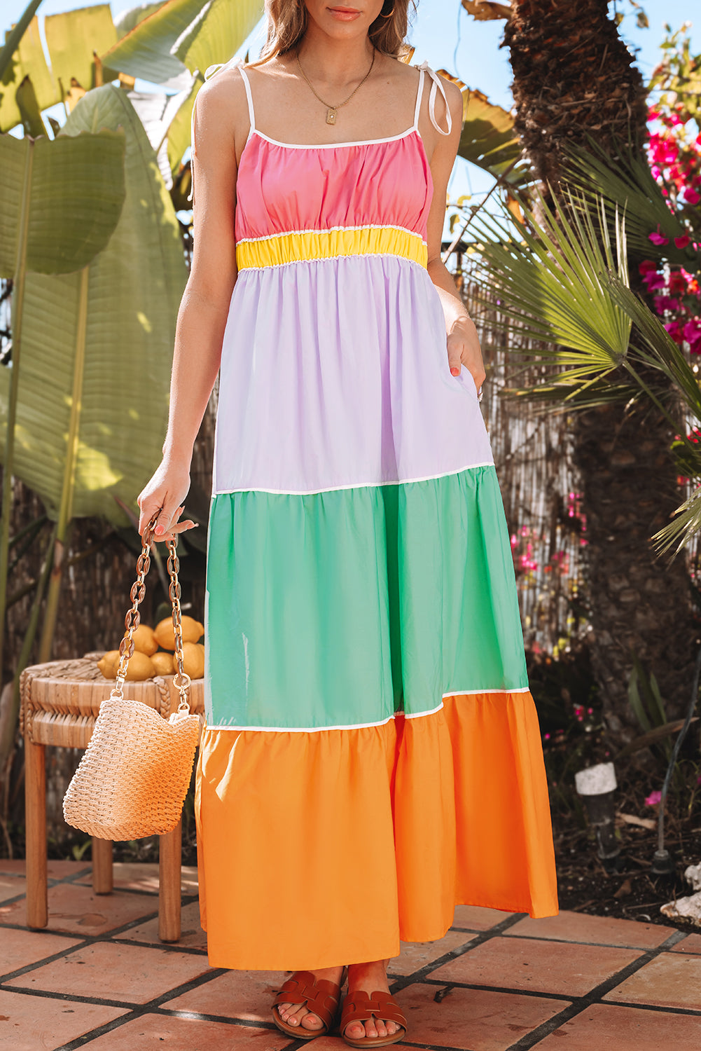 Multicolor Flowy Maxi Dress RTS