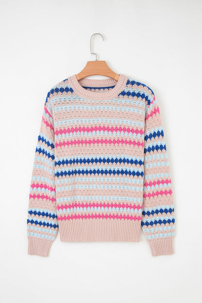 Stripe Eyelet Sweater *TWO COLORS* LT