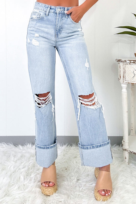 Distressed Light Wash Jeans RTS