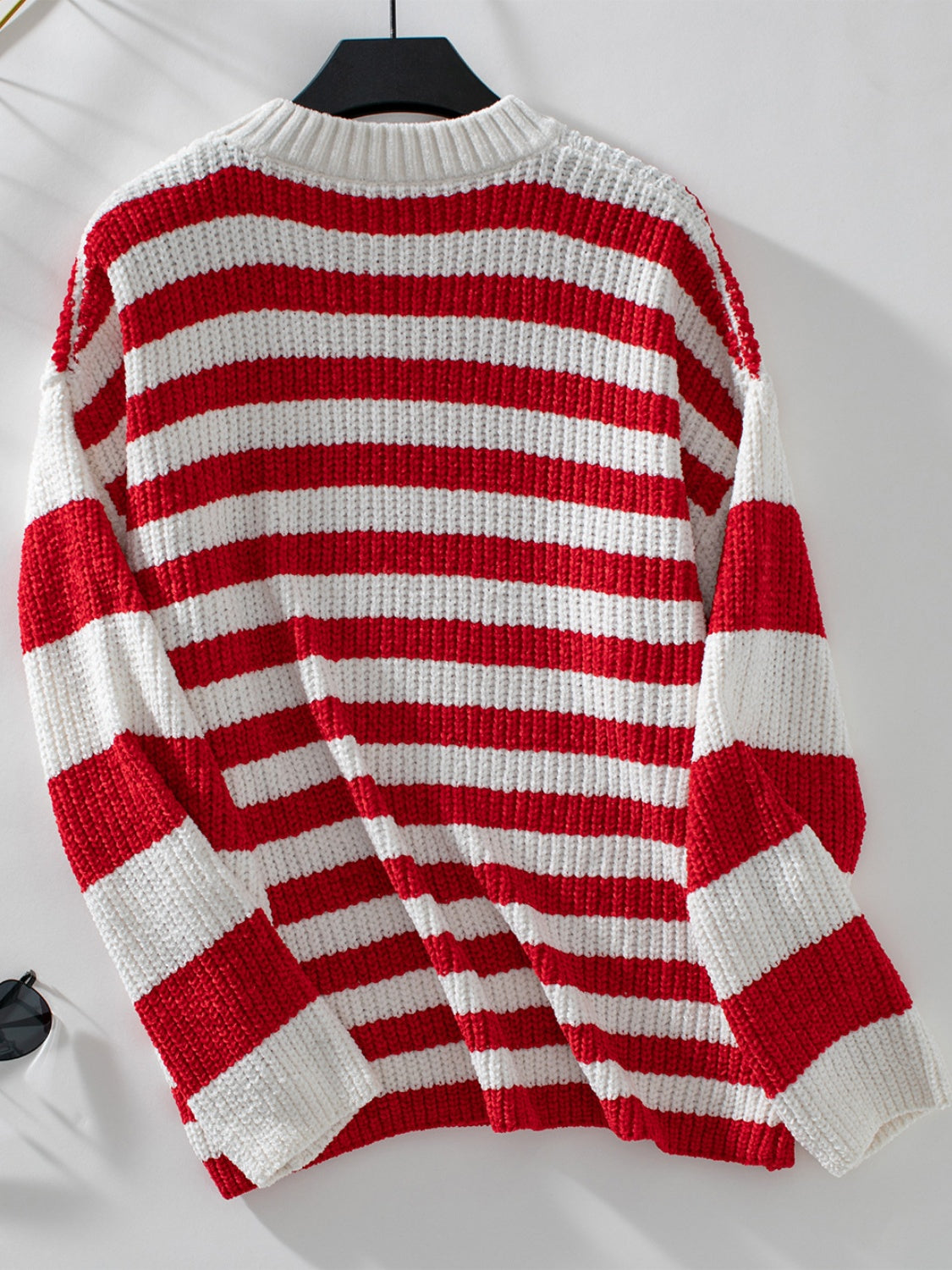 Striped Round Neck Long Sleeve Sweater