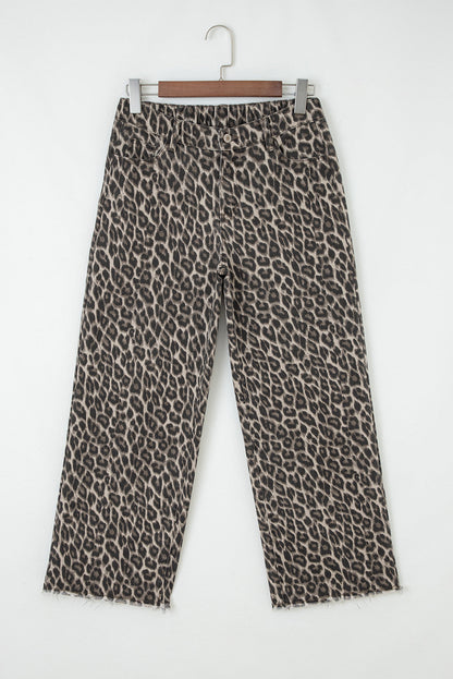 Leopard Loose Leg Jeans LT