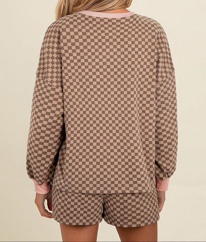 Checkered Pullover Set *multiple colors* RTS