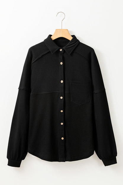 Waffle Knit Shacket RTS