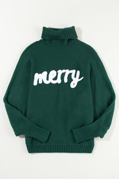 Green Merry Embroidered Sweater October.