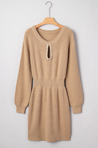 Pearl Ribbed Sweater Dress LT