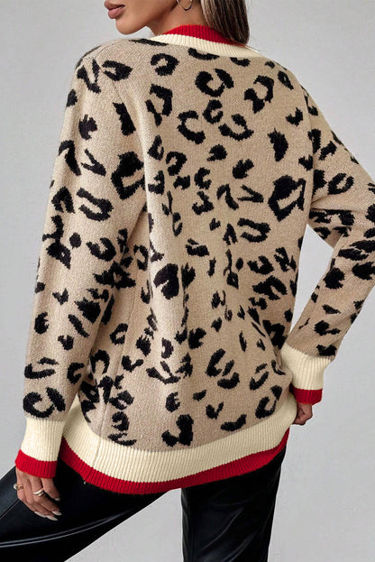 Khaki Leopard Knitted Sweater LT