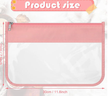 Clear Makeup Bags Chenille Letter Pouch DIY Clear Travel Pouch Zipper Clear Pouch Waterproof