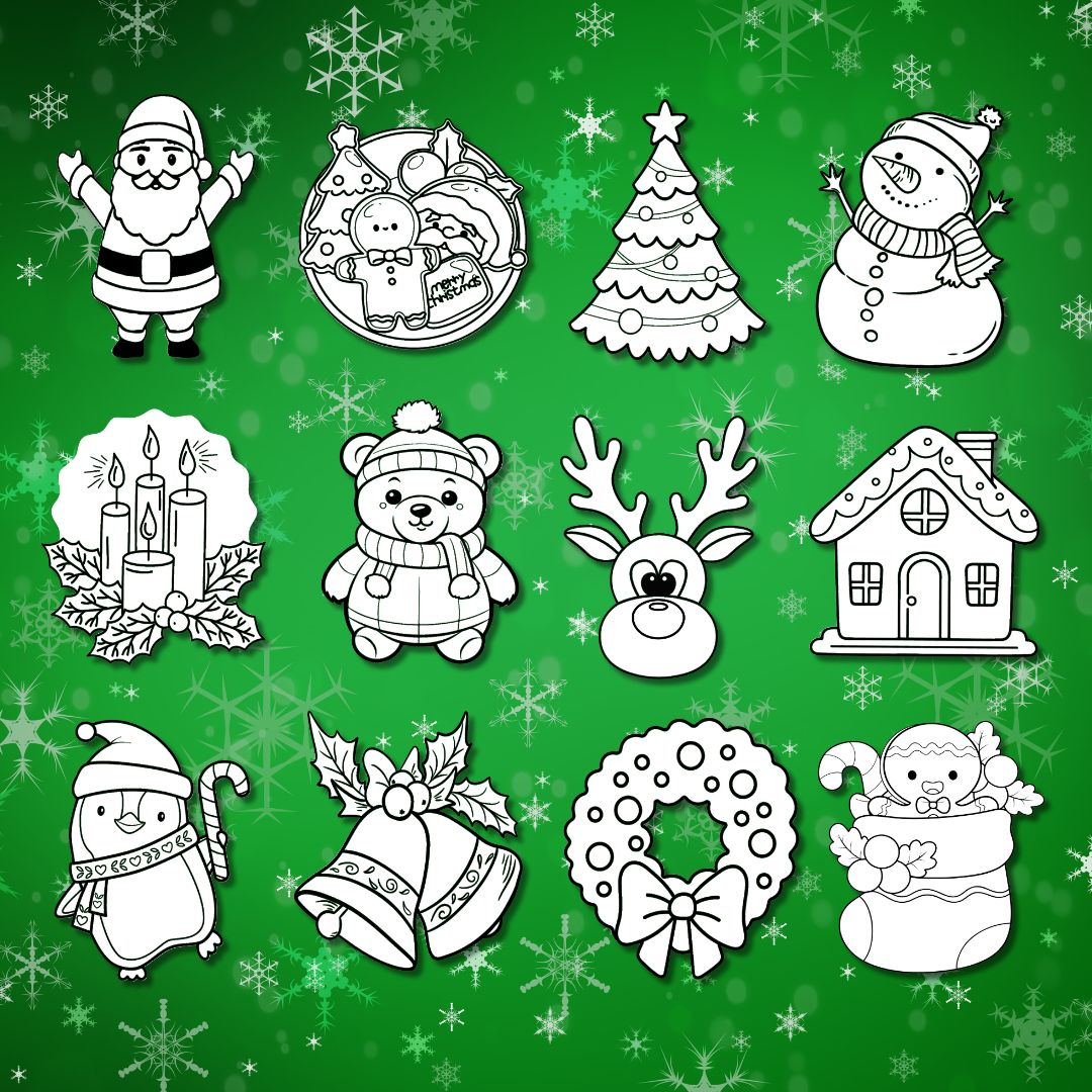 Christmas Craft Magnets | 2 Sets