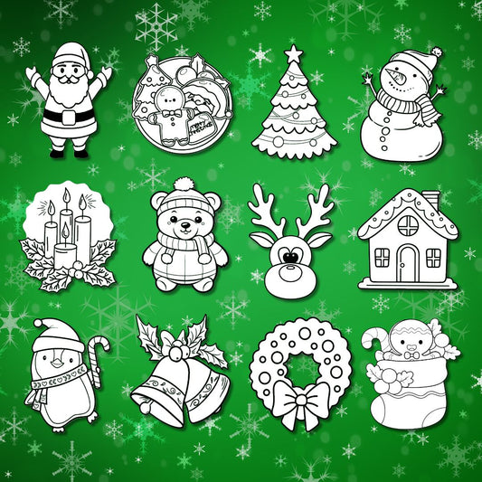 Christmas Craft Magnets | 2 Sets