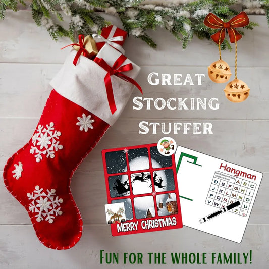 Christmas Tic-Tac-Toe Gameboard | Double-sided