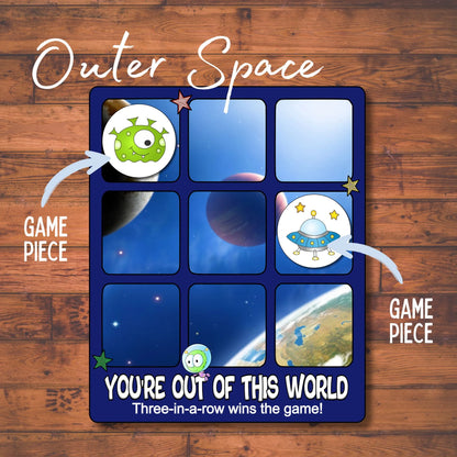 Acrylic Tic Tac Toe & Hangman Board Game - Double-sided
