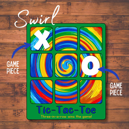 Acrylic Tic Tac Toe & Hangman Board Game - Double-sided
