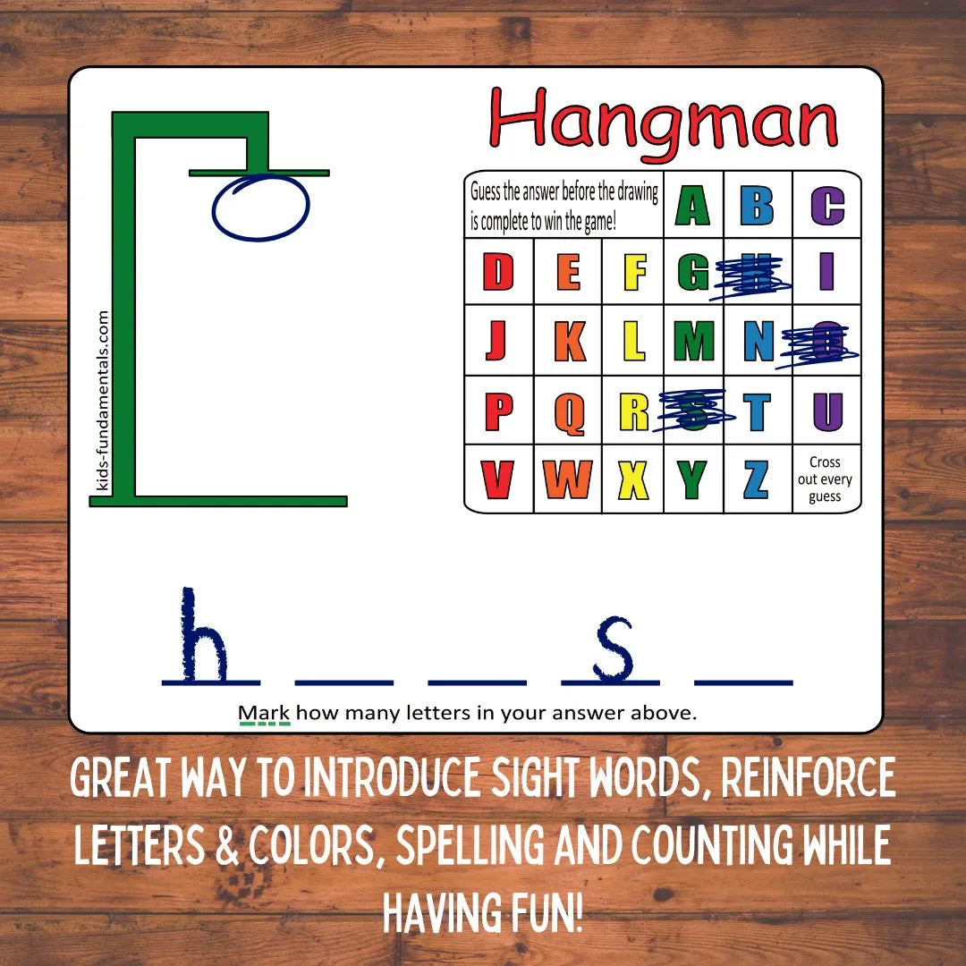 Acrylic Tic Tac Toe & Hangman Board Game - Double-sided