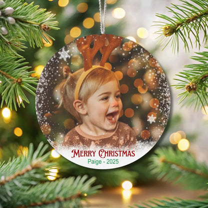 Personalized Merry Christmas Ornament