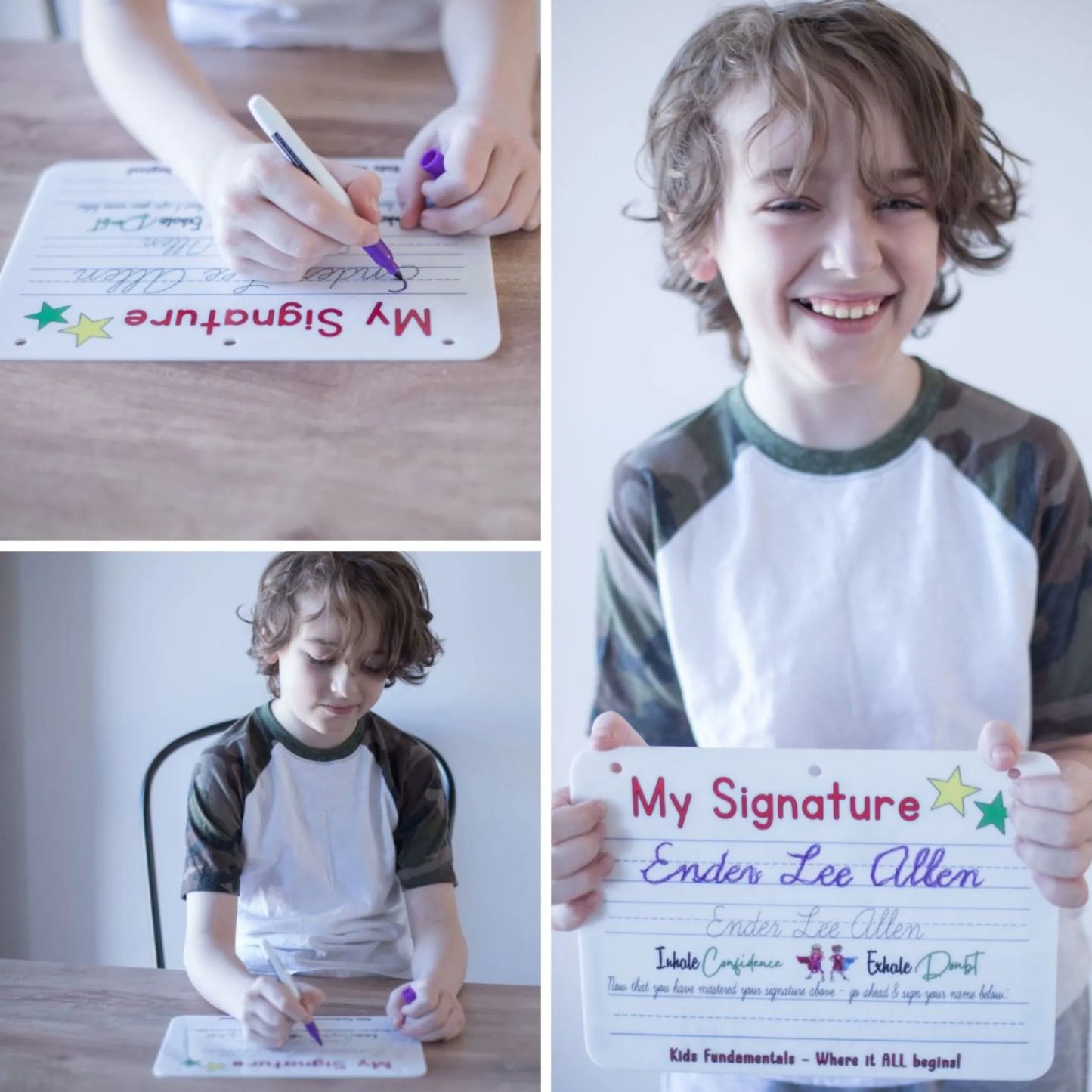 Personalized Cursive Writing Practice Board - Reusable