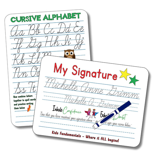 Personalized Cursive Writing Practice Board - Reusable