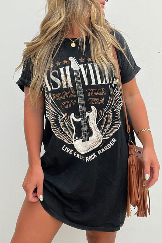 Nashville Graphic T Dress RTS