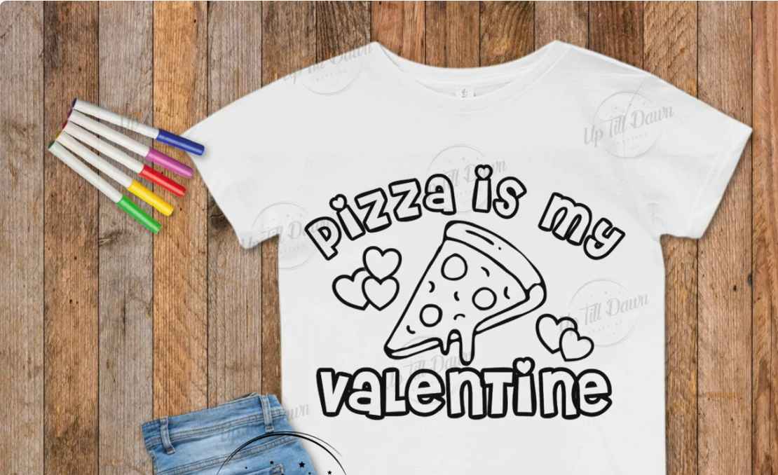 Valentine Coloring T-Shirt