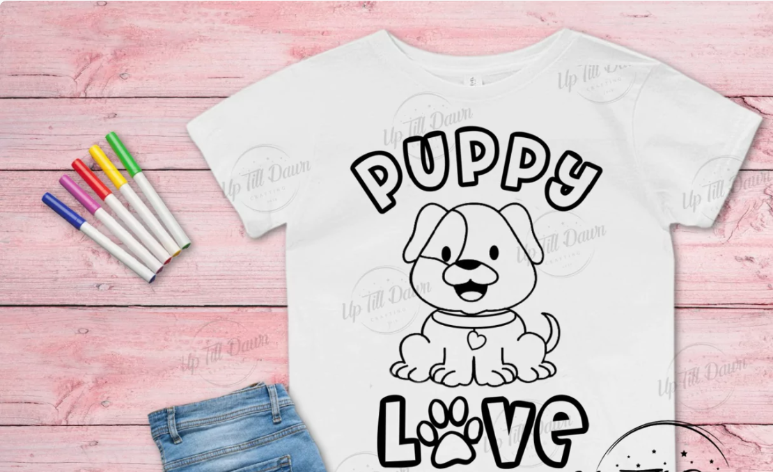 Valentine Coloring T-Shirt