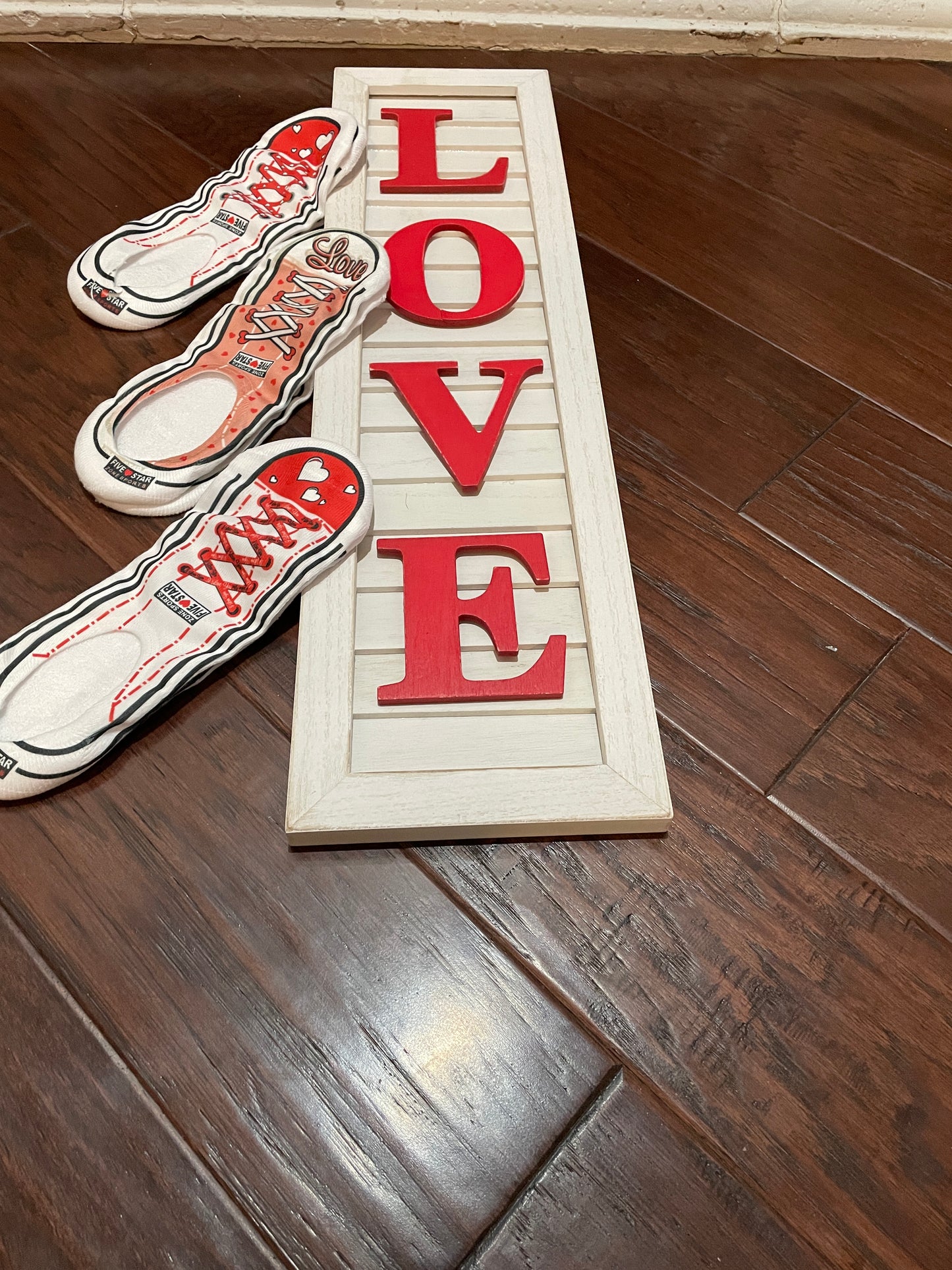 Valentine shoe socks